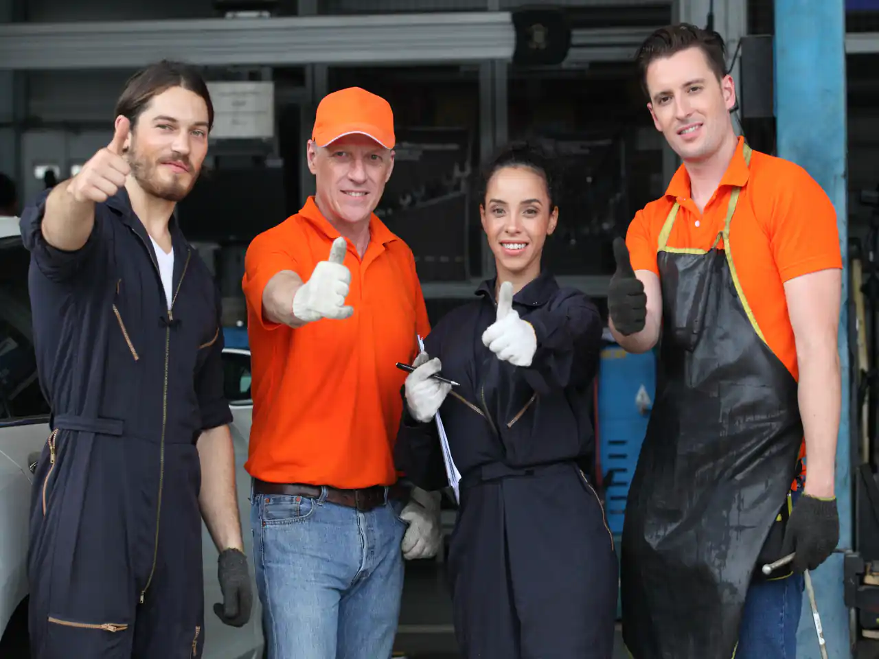 Lorem Ipsum team members providing professional plumbing services